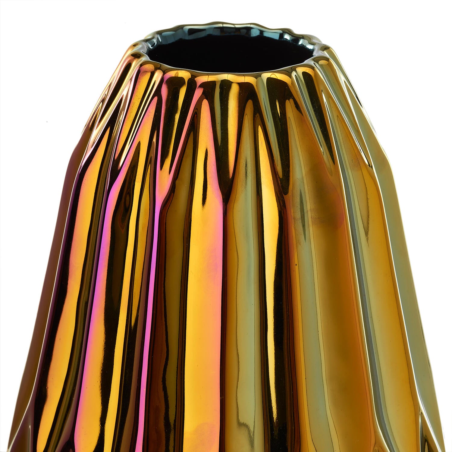 Oily Folds vase, M - multi